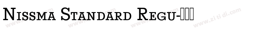 Nissma Standard Regu字体转换